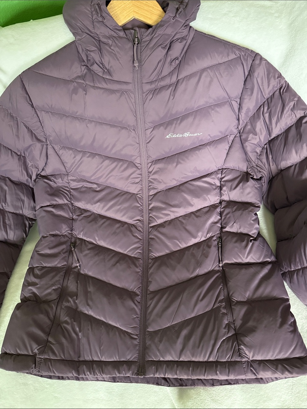 Eddie Bauer Women's Hooded Quilted Puffer Jacket — Plum